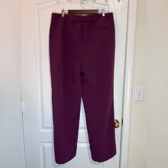 Old navy burgundy Extra High-Rise Taylor Wide Leg Trouser size XL tall - Picture 4 of 12